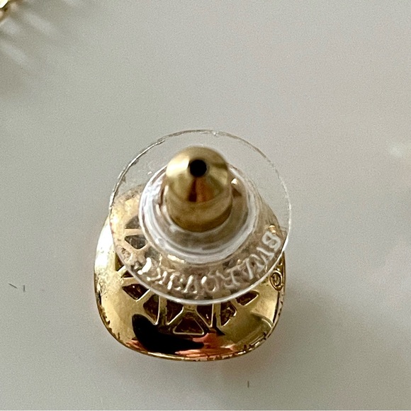 NWT Swarovski Gold Tone Crystal Necklace & Earrings Set - Picture 8 of 11